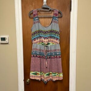 Rue21 Red and Pink Dress with Elastic Waist.       AA